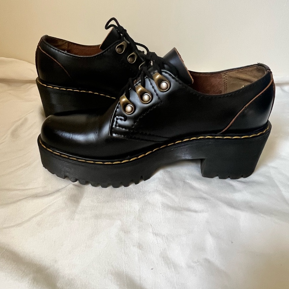 Dr. Martens Black Platform Lace-Up Shoes